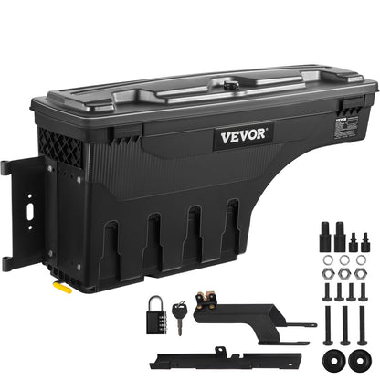 VEVOR Truck Bed Storage Box, Lockable Swing Case with Password Padlock, 6.6 Gal/25