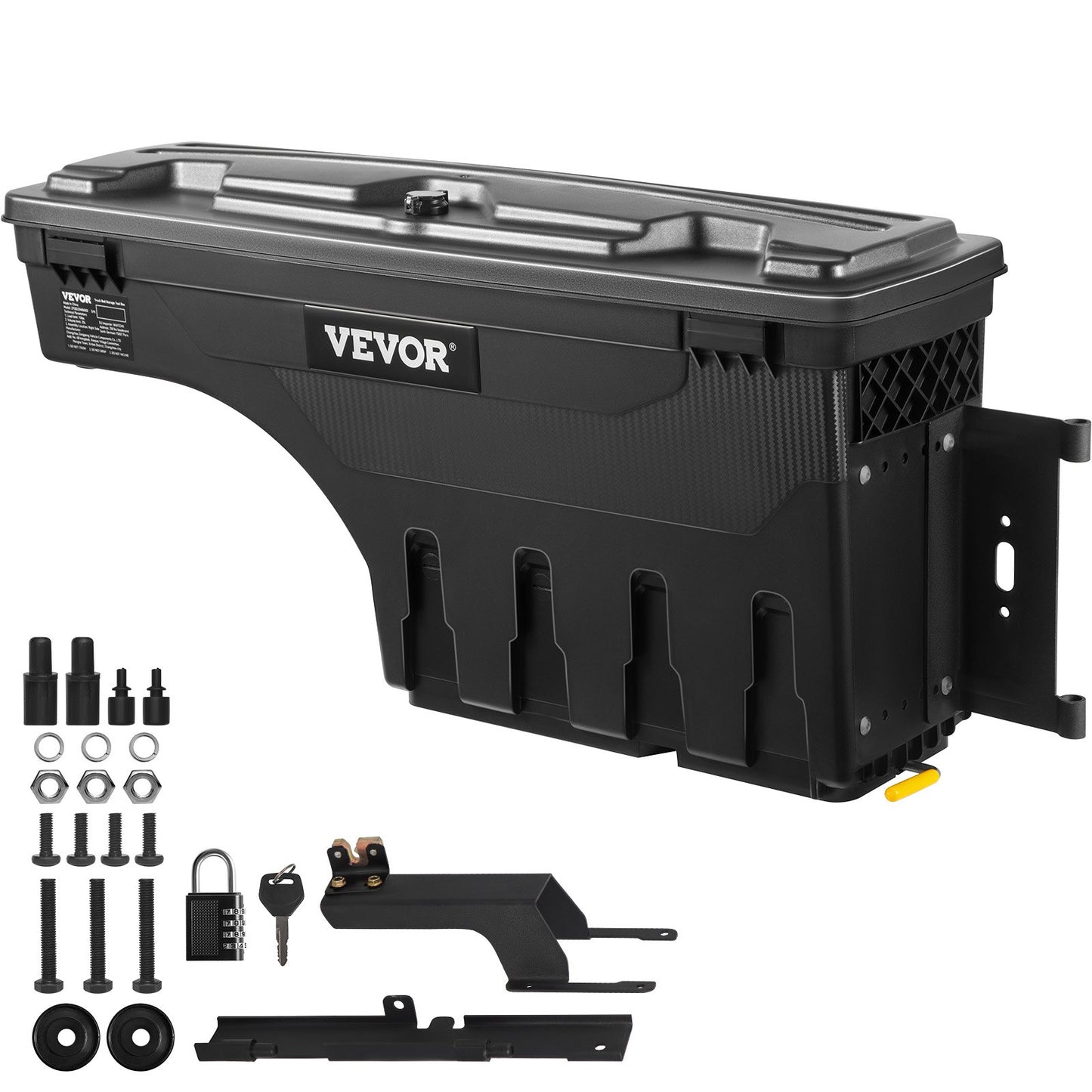 VEVOR Truck Bed Storage Box, Lockable Swing Case with Password Padlock, 6.6 Gal/25