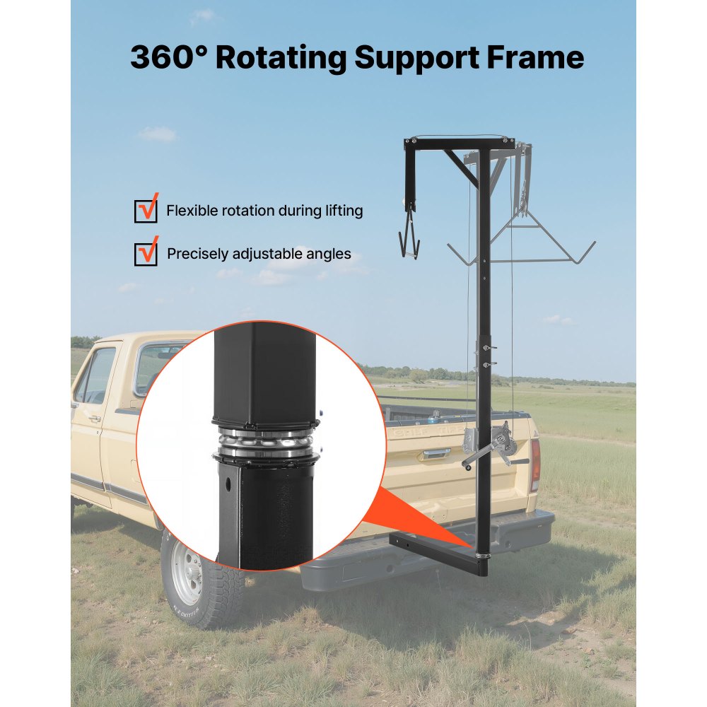 Truck Hitch Game Hoist 136 kg Hunting Deer Hoist with 2-inch Receiver