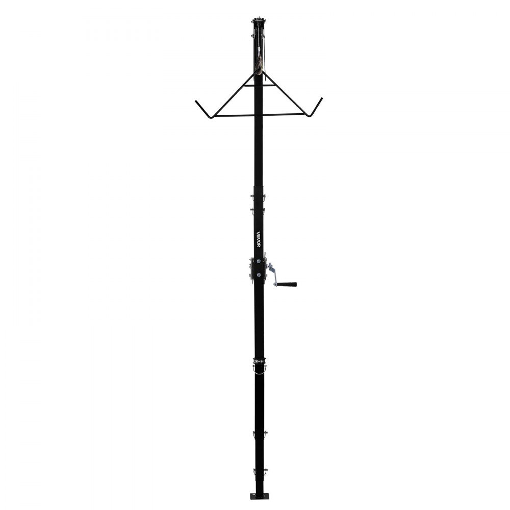 Truck Hitch Game Hoist, 600 lbs Load Capacity, Hunting Deer Hoist with 2-inch Receiver, 360-Degree Swivel Shaft & Adjust