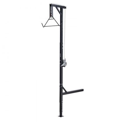 Truck Hitch Game Hoist, 600 lbs Load Capacity, Hunting Deer Hoist with 2-inch Receiver, 360-Degree Swivel Shaft & Adjust