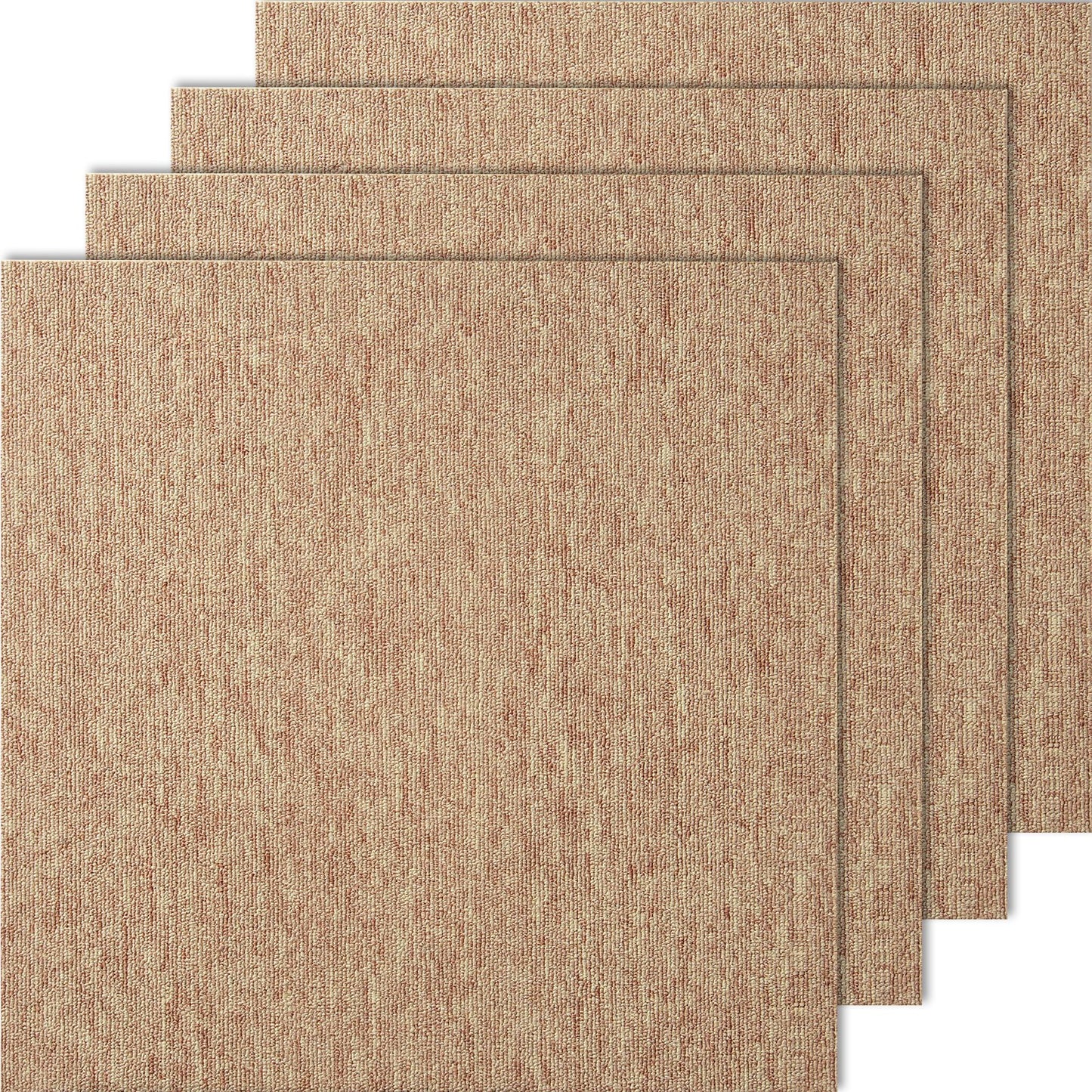 VEVOR Carpet Tiles Reusable, 20"x 20" Carpet Squares With Padding Attached, Soft