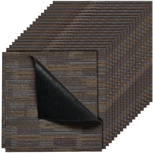 Carpet Tiles Reusable 610x610 mm, 24 PCS Modular Carpet Square Rug, Commercial Floor Soft Padded for Seamless Cover 8.9㎡