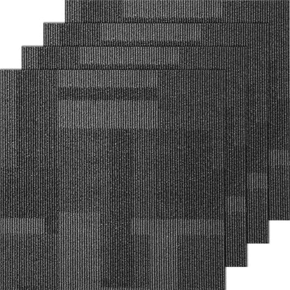 Reusable Carpet Squares with Padding, 0.61m x 0.61m, Mixed Gray, 24 Tiles Set
