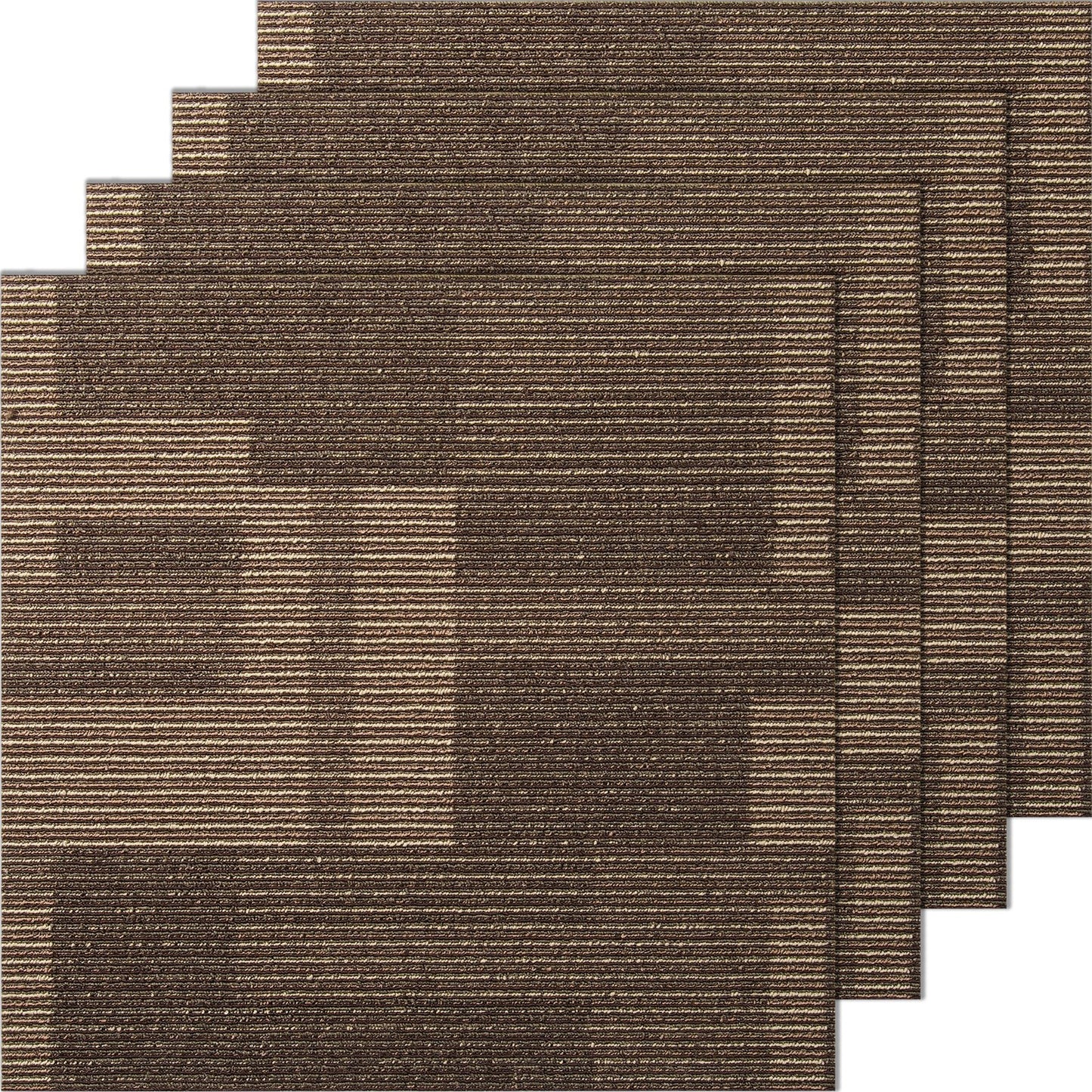 VEVOR Carpet Tiles Reusable, 24"x 24"Carpet Squares With Padding Attached, Soft