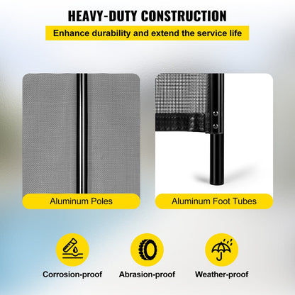 Removable 1.2x14.6m Pool Fence with 1.1x3.5cm Holes for In-ground Pools