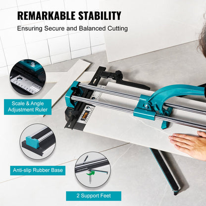 VEVOR Manual Tile Cutter, 1200mm, Porcelain Ceramic Tile Cutter with Tungsten Carbide
