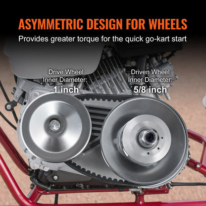 Durable 2000 RPM Clutch Kit for 2-8 HP Engines with High-Tensile Rubber Belt