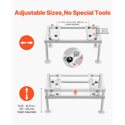 VEVOR Mini Split Ground Stand Adjustable for 9000-24000 BTU 200kg Load