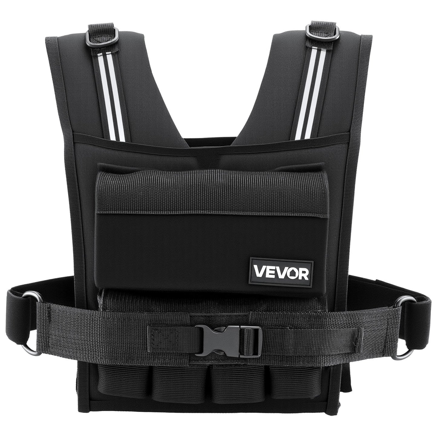 Adjustable Weighted Vest, Body Weight Vest with Iron Weights, Shoulder Pad, and Reflective Stripe, Exercise Set for Men Women, Heavy-Duty Workout Equipment for Strength Training Running