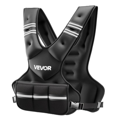 Adjustable Weighted Vest, 14.5 kg Comfortable X-Shape Body Weight Vest Set with 6 Weight Packs and Reflective Stripe, for Men Women, Workout Equipment for Strength Training Running Jogging