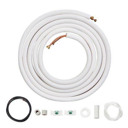 VEVOR 7620mm Mini Split Line Set, 6.4 & 9.5 O.D Copper Pipes Tubing and Triple-Layer