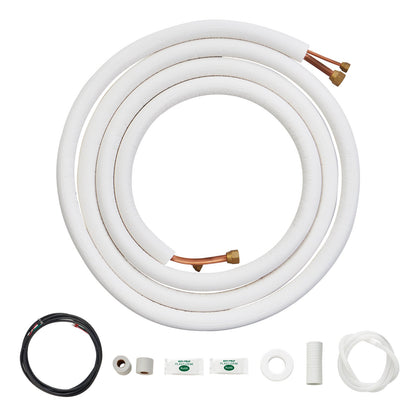 VEVOR 4876.8mm Mini Split Line Set, 6.4 & 12.7mm O.D Copper Pipes Tubing and Triple-Layer