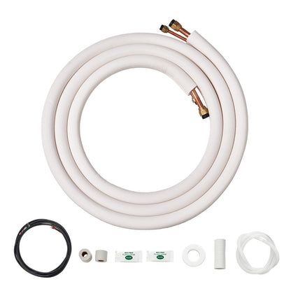 16ft Mini Split Line Set with Insulated Copper Pipes for HVAC Systems
