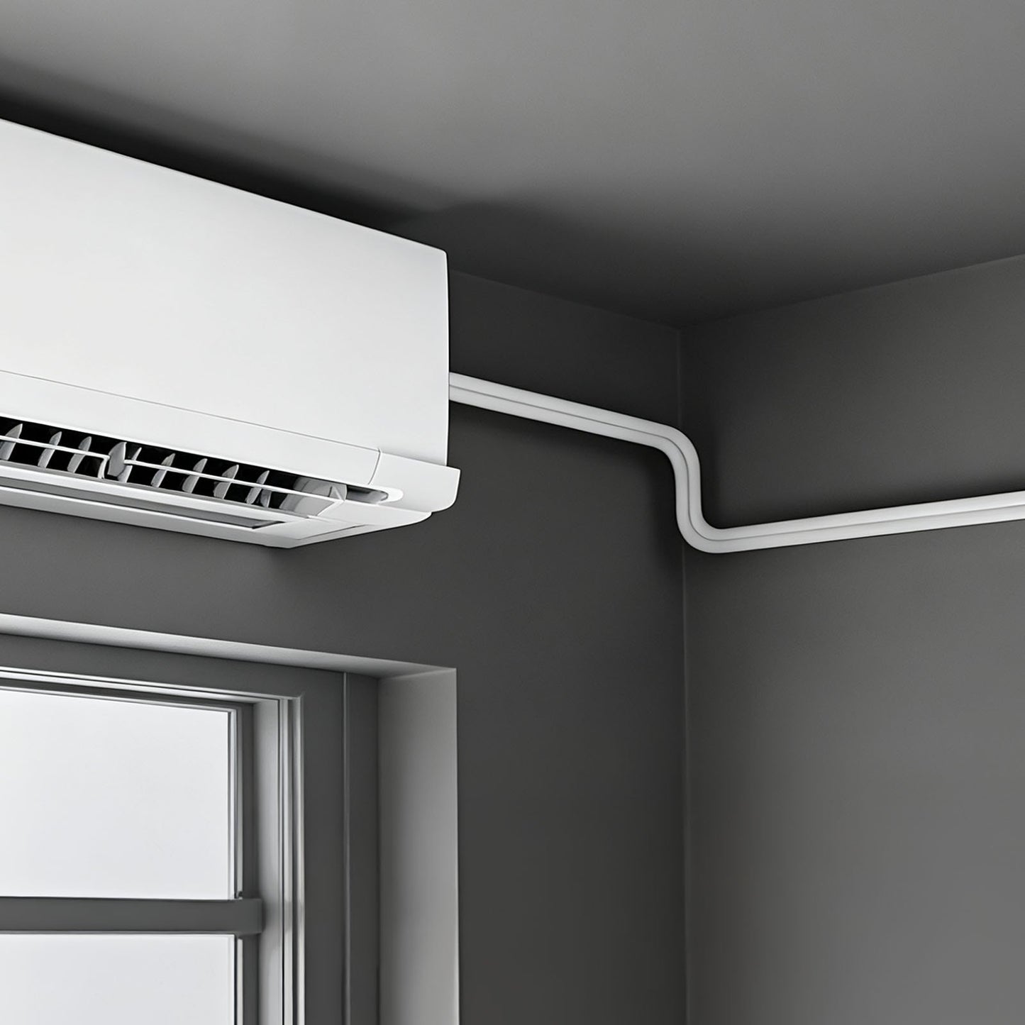 15.2m Mini Split Line Set, 6.4 & 9.5mm OD AC Copper Tubing Pipe, 3/8 White PE Thickened Insulated Coil with Flared Nuts, Strapping Tapes, for Mini Split Air Conditioner HVAC or Heat Pump System
