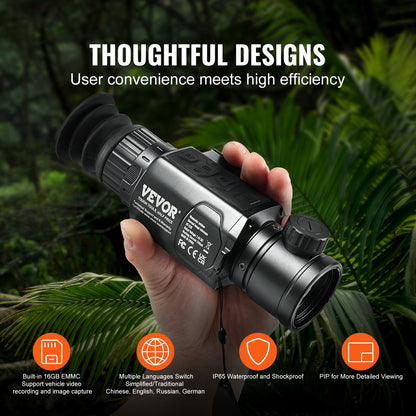 VEVOR Thermal Imager Monocular Hunting Imaging Telescope 1X -8X Zoom 0.39" OLED