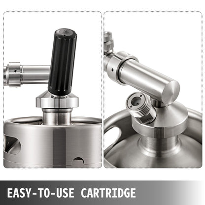 Portable 2L Stainless Steel Nitro Cold Brew Coffee Maker with Home Keg System