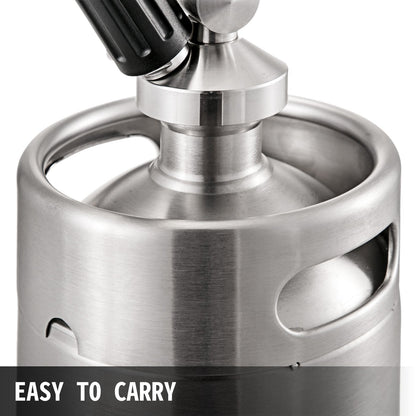 Portable 2L Stainless Steel Nitro Cold Brew Coffee Maker with Home Keg System
