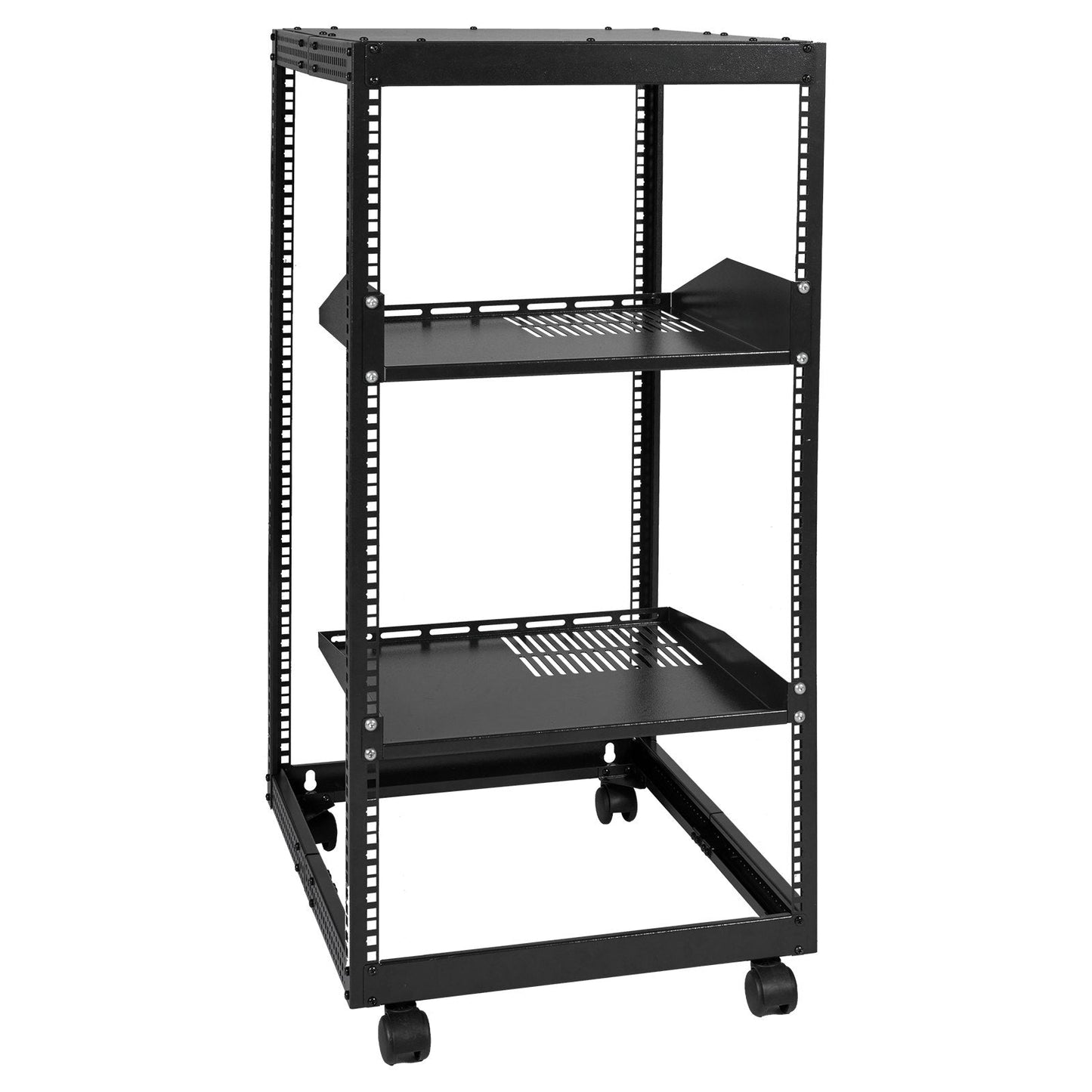 20U Open Frame Server Rack, Adjustable Depth 0.38-1.02m, Free Standing/Wall Mount
