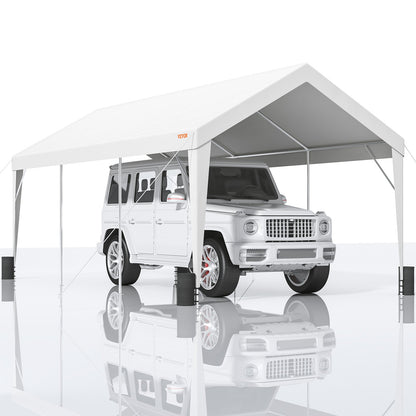 VEVOR Carport Car Canopy Garage Shelter Tent 10x20ft with 8 Poles for Auto Boats