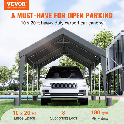 Heavy Duty 3 x 6 m Carport Canopy with Reinforced Poles and Weighted Bags