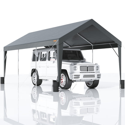 VEVOR Carport, Heavy Duty 10 x 20ft Car Canopy, Outdoor Garage Shelter with 8 Reinforced