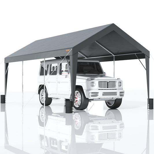 VEVOR Carport, Heavy Duty 10 x 20ft Car Canopy, Outdoor Garage Shelter with 8 Reinforced