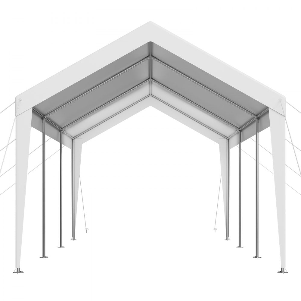 VEVOR Carport Car Canopy 10 x 20 FT Heavy Duty Portable Car Shelter Tent White