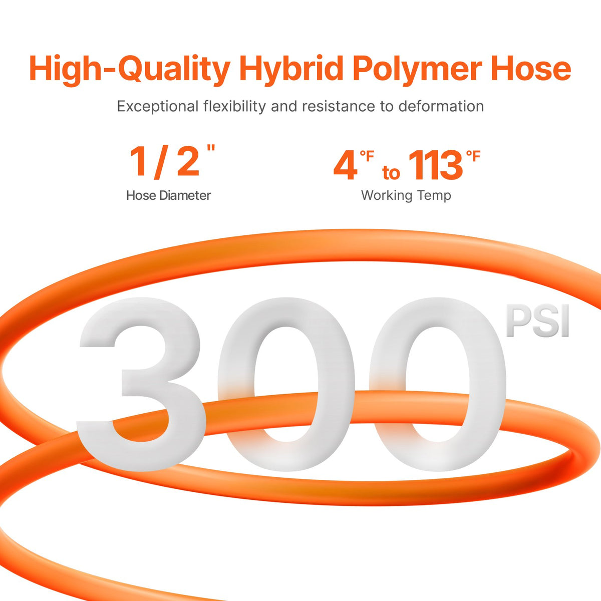 Retractable Air Hose Reel, 1/2 IN x 50 FT Hybrid Air Hose Max 300PSI, Air Compressor Hose Reel Auto-Rewind with 5FT Lead in, Ceiling/Wall Mount Heavy Duty Single Arm Steel Reel, 1/2" NPT Fitting