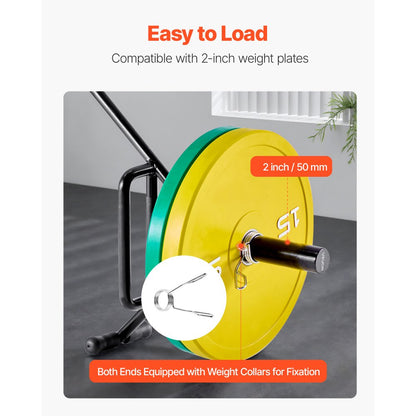 Trap Bar Hex Bar Squat Shrug Barbell Weightlifting Open-Ended Frame 50 mm