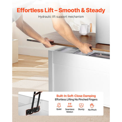 1200mm Farmhouse Lift Top Coffee Table with Barn Door & Hidden Compartment