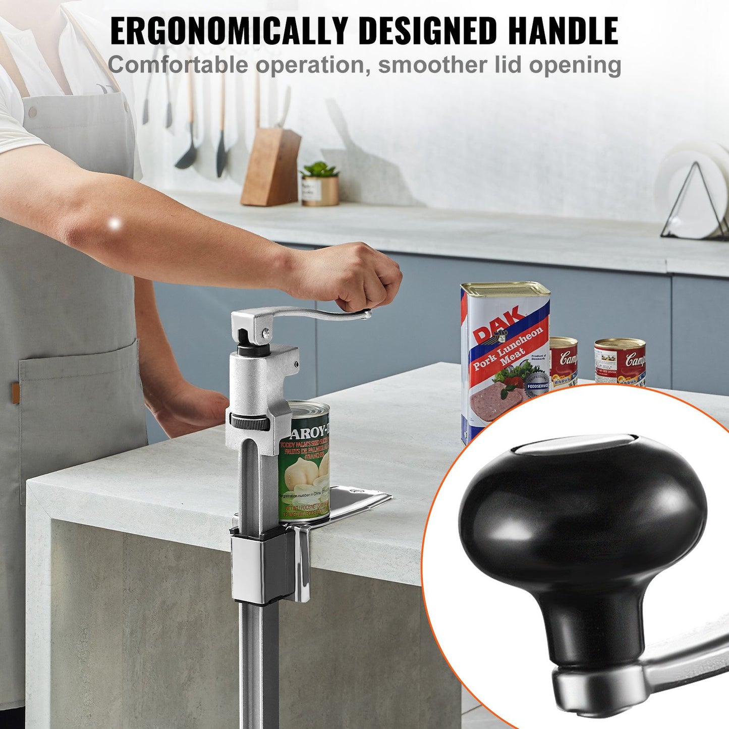 VEVOR Manual Can Opener, Commercial Table Opener for Large Cans, Heavy Duty Can