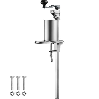 Heavy-Duty Manual Table Clamp Can Opener for Large Cans, Adjustable Height