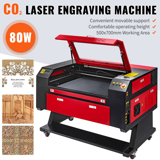 Vevor 80W CO2 Laser  Engraver Engraving Cutting Machine With Color Screen 700*500mm