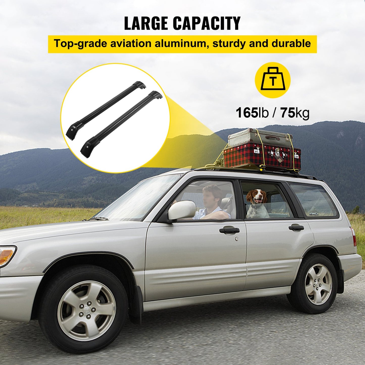 VEVOR Roof Rack Crossbars Universal Roof Rack for KIA-Sorento Vehicle Roof Cross
