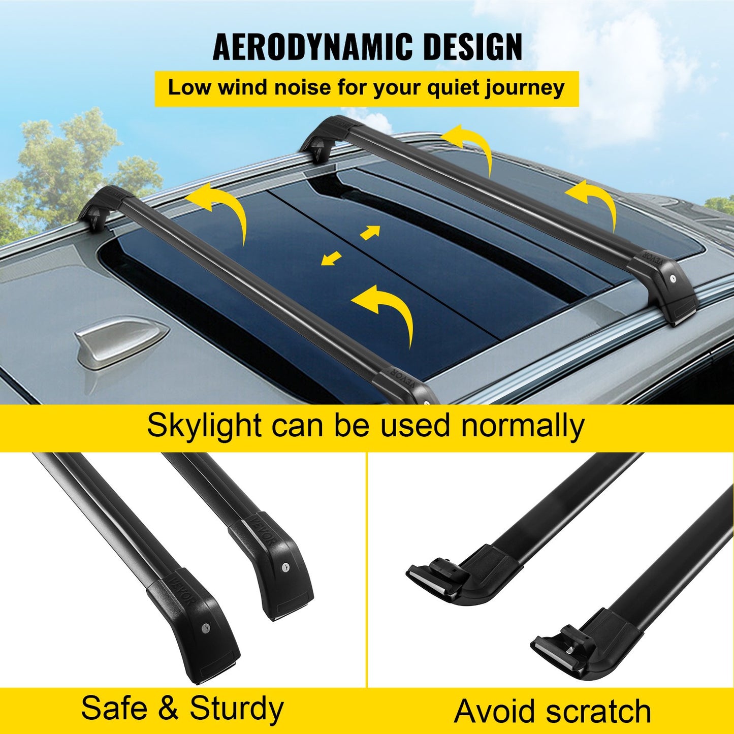 VEVOR Roof Rack Crossbars Universal Roof Rack for KIA-Sorento Vehicle Roof Cross