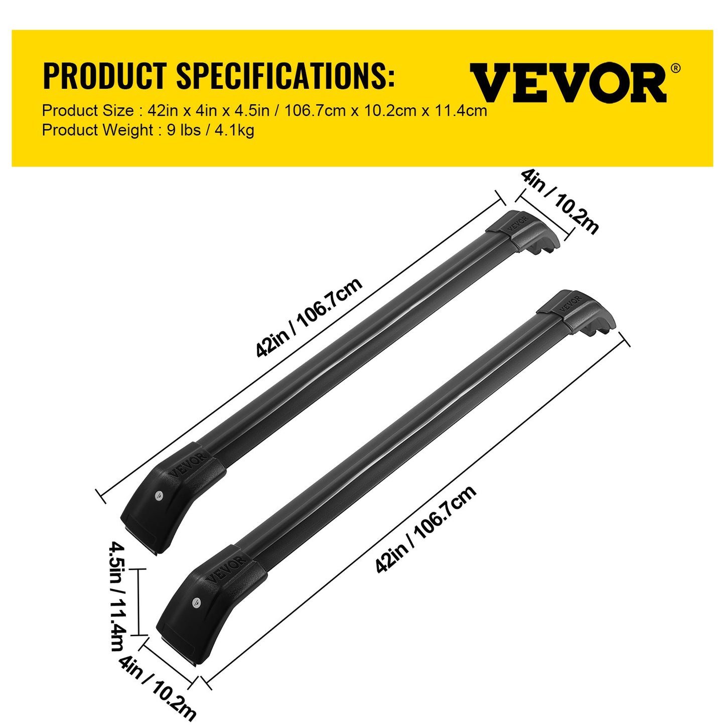 VEVOR Roof Rack Crossbars Universal Roof Rack for KIA-Sorento Vehicle Roof Cross