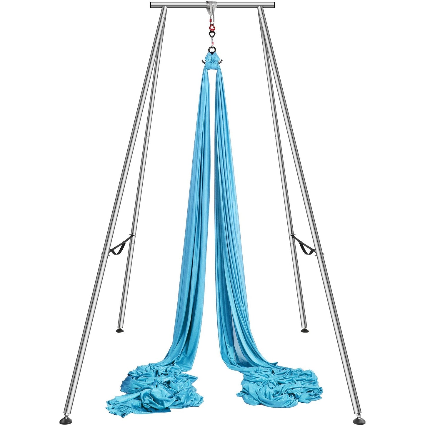 Professional Aerial Yoga Swing Stand with 12m Hammock, 250kg Capacity, Blue