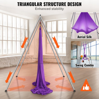 VEVOR Aerial Yoga Frame & Yoga Hammock, 2950 mm Height Professional Yoga Swing Stand