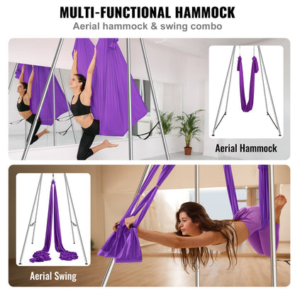VEVOR Aerial Yoga Frame & Yoga Hammock, 2950 mm Height Professional Yoga Swing Stand
