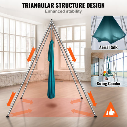 VEVOR Aerial Yoga Frame & Yoga Hammock, 2950 mm Height Professional Yoga Swing Stand