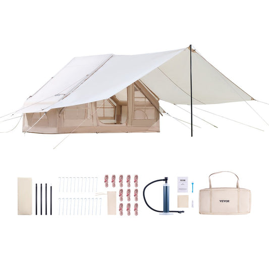 VEVOR Inflatable Tent for Camping 3-5 Person Glamping Tent with Pump Canopy