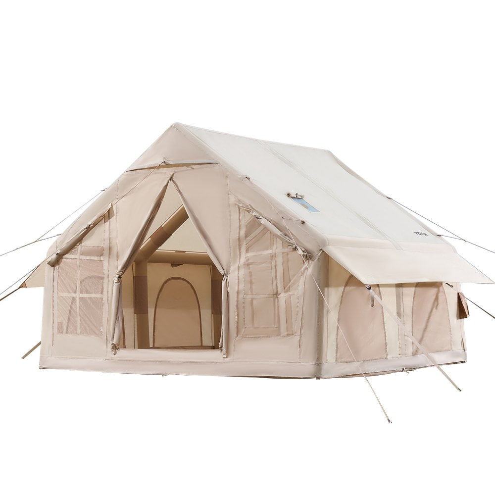 VEVOR Inflatable Tent for Camping 4-6 Person Glamping Tent with Pump Easy Set up