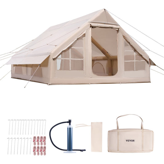 VEVOR Inflatable Tent for Camping 5-8 Person Glamping Tent with Pump Easy Set up