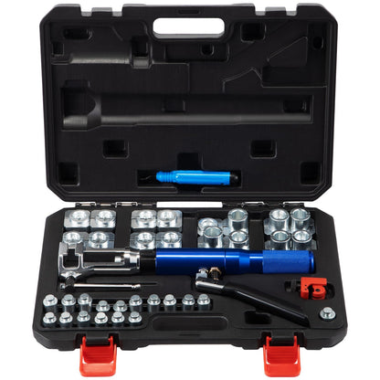 Hydraulic Flaring Tool Kit, 45° Double Flaring, Brake Flare Tool Set, 32 PCS