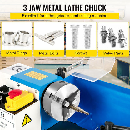 5" Self-Centering Lathe Chuck with 3/4 Jaws, Cast Iron, High Precision