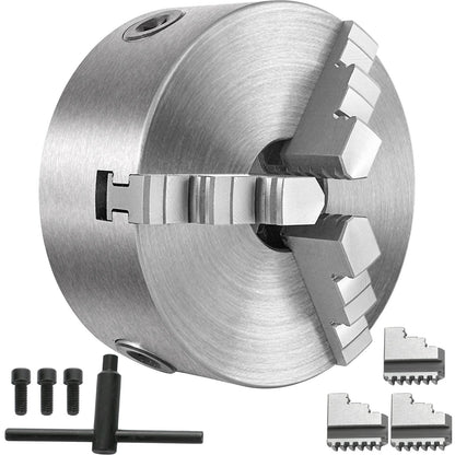 VEVOR Lathe Chuck 5 Inch,Metal Lathe Chuck Self-Centering 3/4 Jaw,Lathe Chuck with