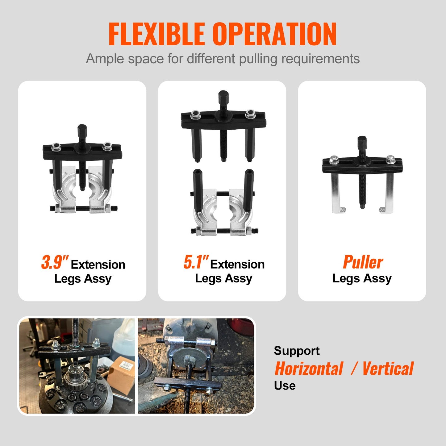 VEVOR 14 PCS Bearing Puller Set 5 Ton Bearing Separator Splitter Tool with Case