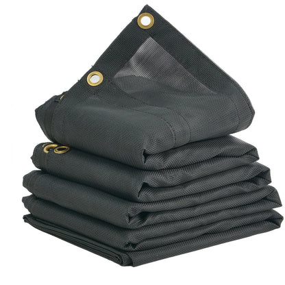 Heavy Duty Black Mesh Tarp 2.3x5.5m for Dump Trucks with Brass Grommets