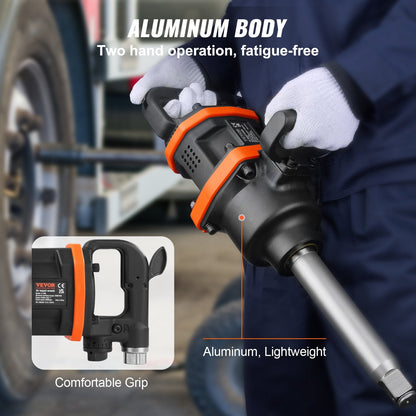 Heavy Duty 0.025m Air Impact Wrench with 4285 Nm Torque & Extended Anvil